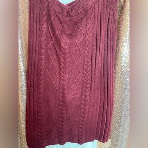 Eva Mendes Ribbed pencil skirt